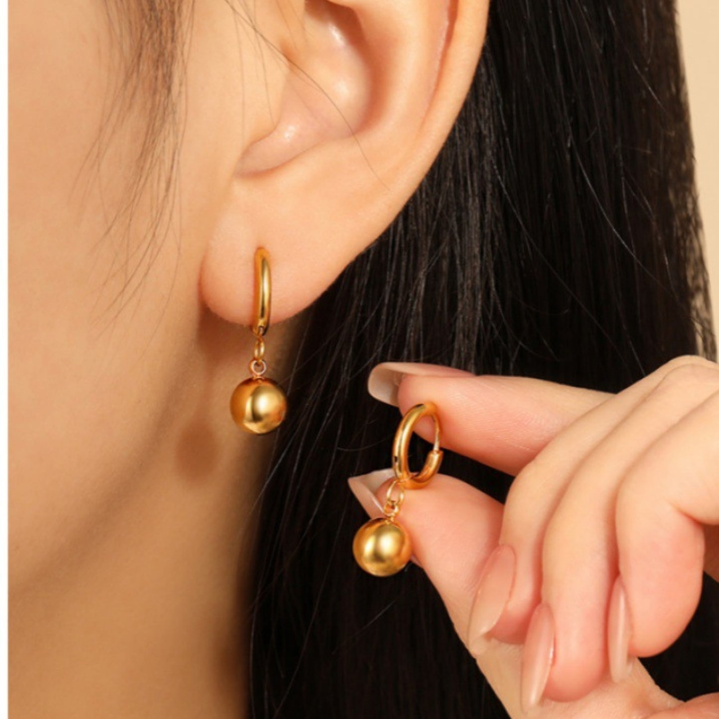 MONOZO Elegant Stainless Steel Women's Earrings—Latest Fashion 18k Gold Plated Anti Tarnish Stud Earring for Girl
