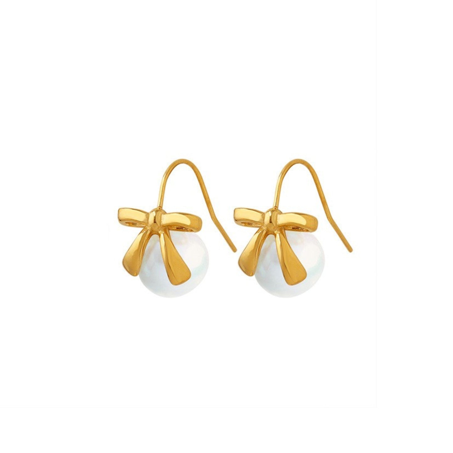 Bow Pearl Drop Earring