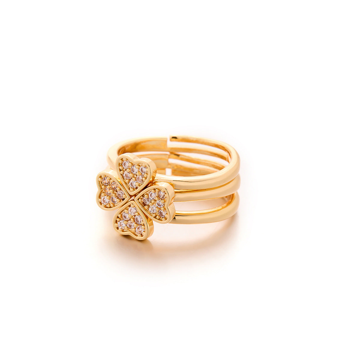 18k Gold plated Ring for WomeCubic Zirconia Copper Adjustable Finger Ring for Girls | High Quality non faded Ring | Girl Fashion Jewellery