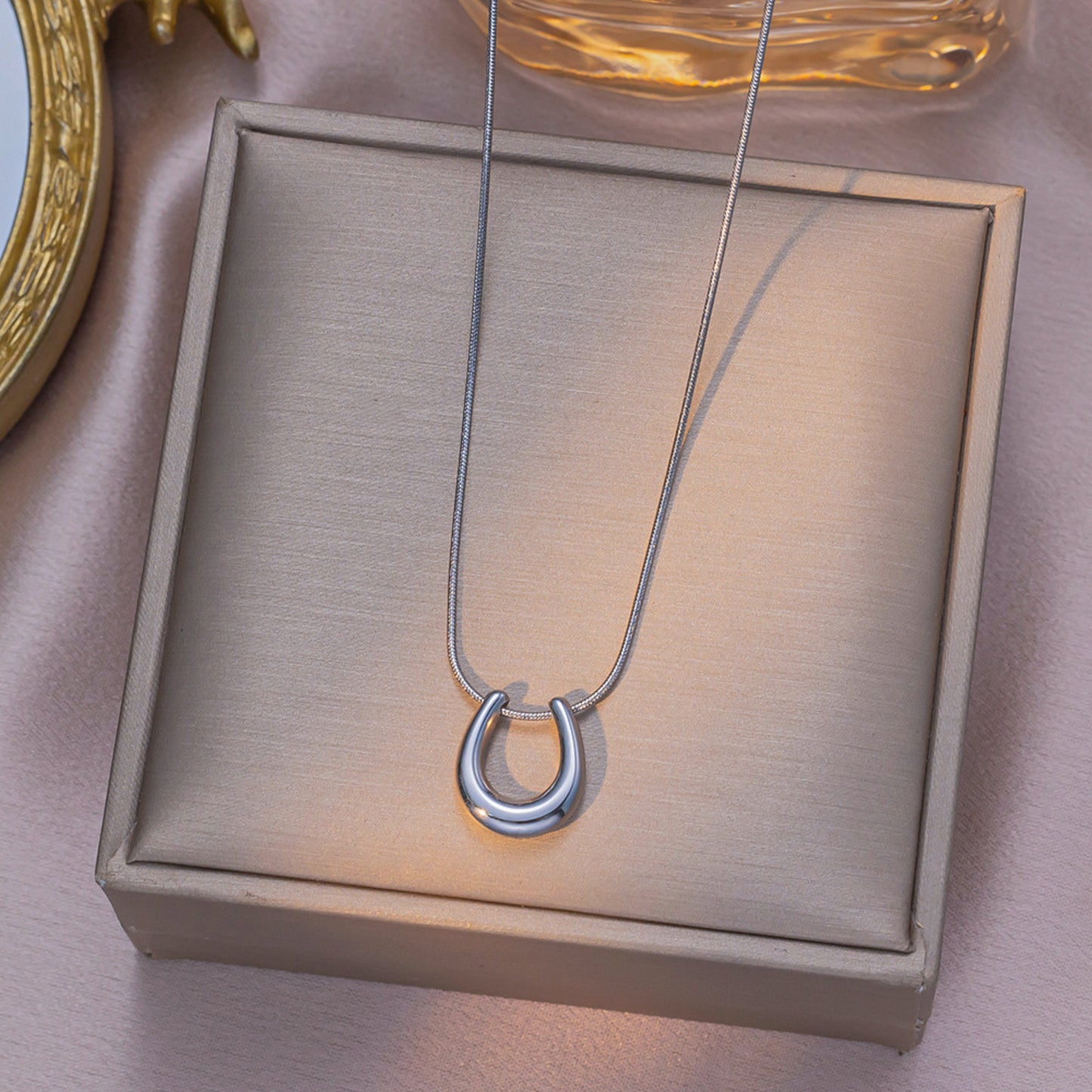 MONOZO pendant necklace chain for women girls Love anti tarnish stainless steel 18k gold plated stylish Neck Chain | Modern Design | Gift Valentine Accessorie