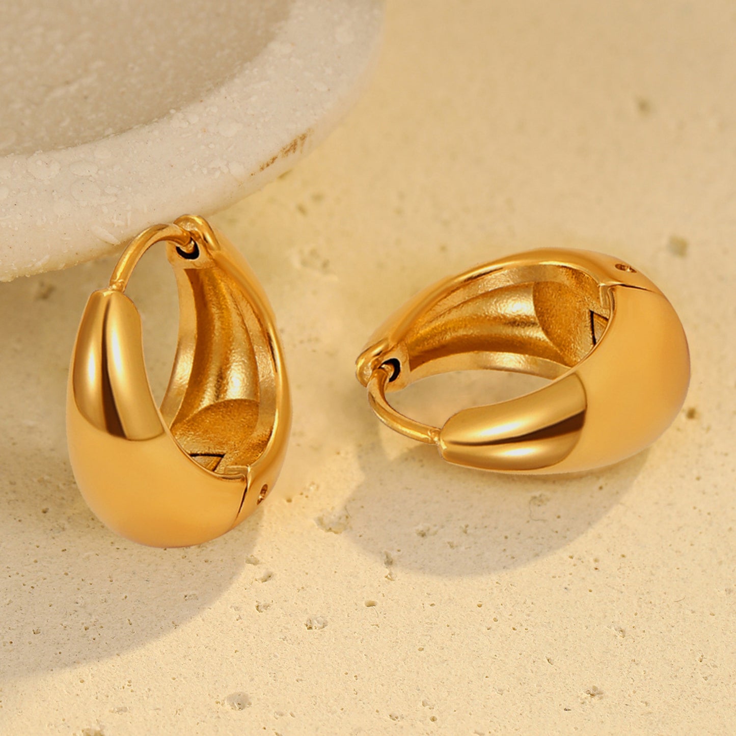 MONOZO Elegant Stainless Steel Women's Earrings—Latest Fashion 18k Gold Plated Anti Tarnish stud earring