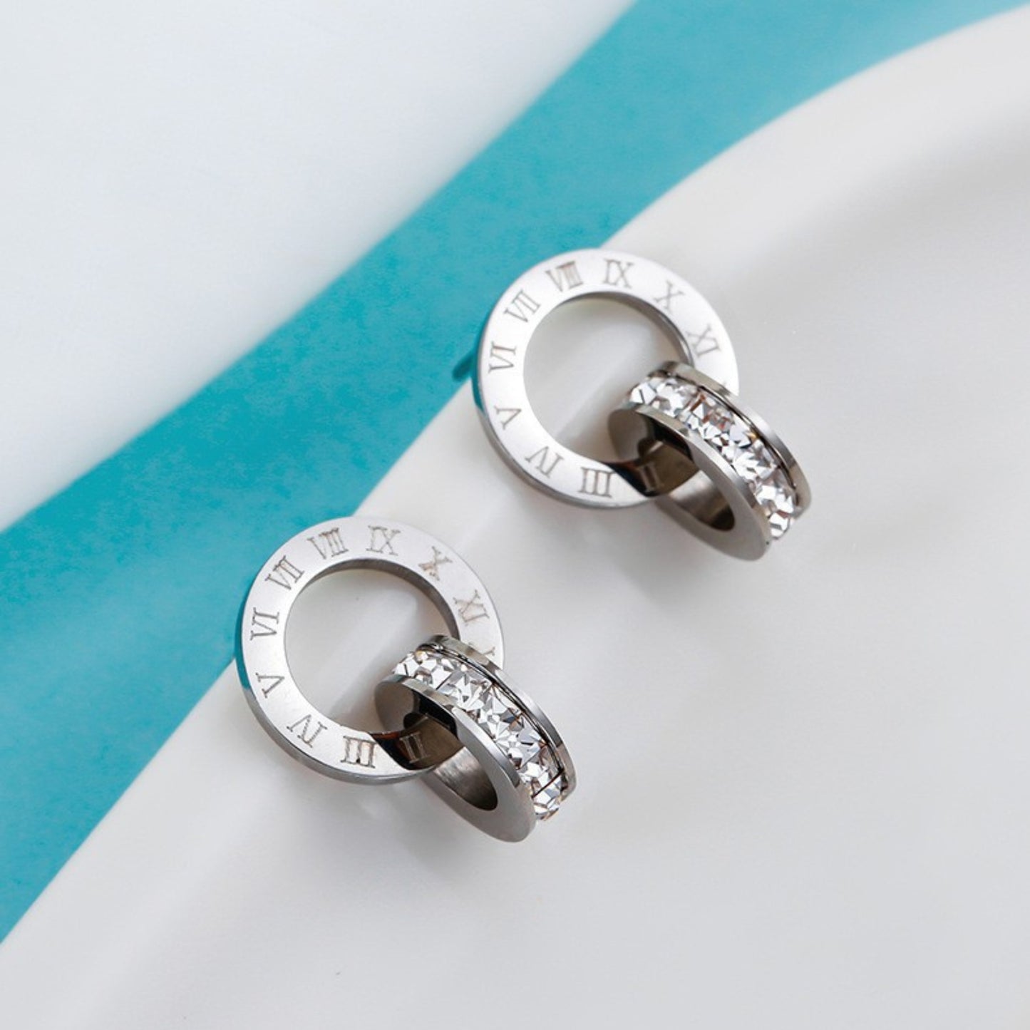 MONOZO Elegant Stainless Steel Women's Earrings—Latest Fashion 18k Gold Plated Anti Tarnish Stud Earring for Girl