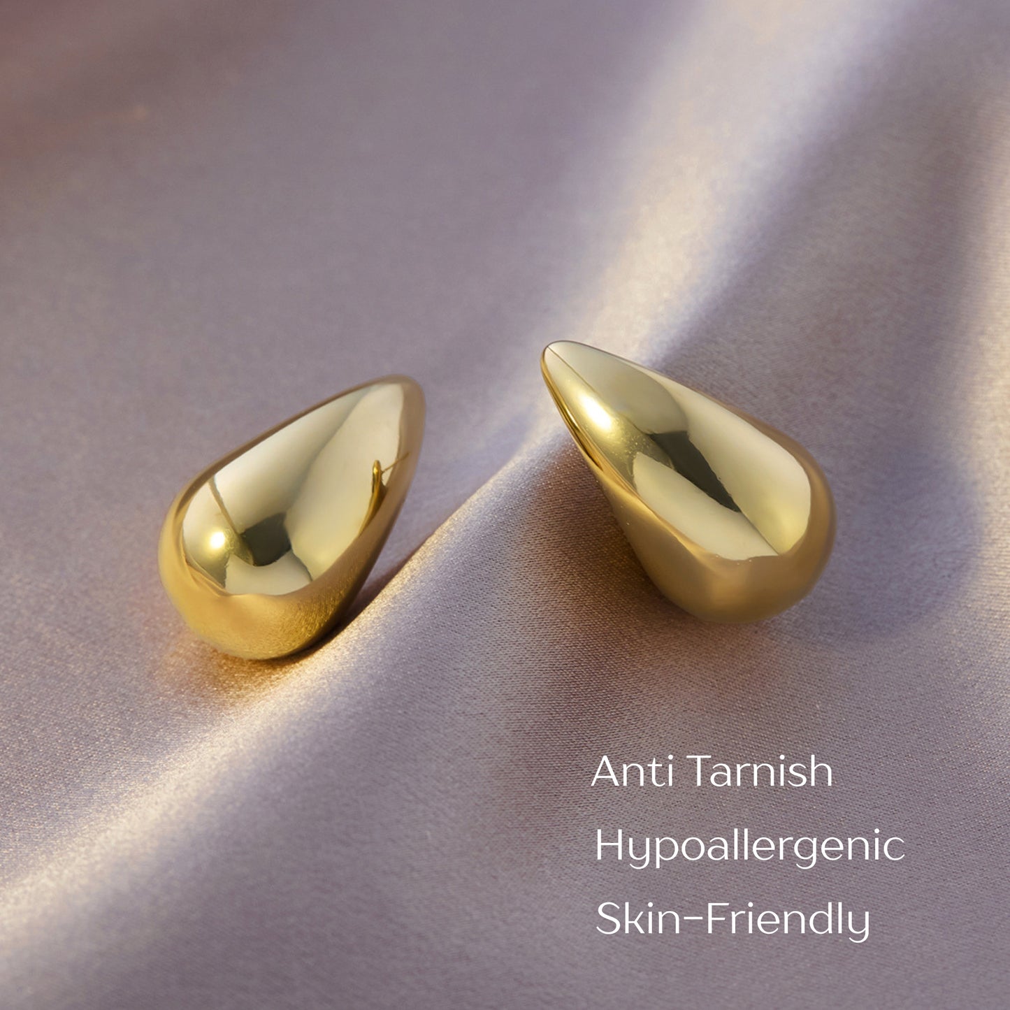 MONOZO Elegant Stainless Steel Women's Earrings—Latest Fashion 18k Gold Plated Anti Tarnish Stud Earring for Girl