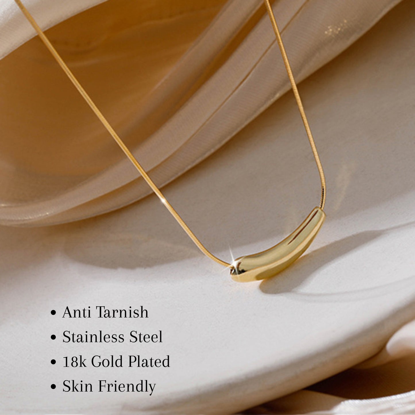 MONOZO pendant necklace chain for women girls Love anti tarnish stainless steel 18k gold plated stylish Neck Chain | Modern Design | Birthday Anniversary Gift Valentine Accessories
