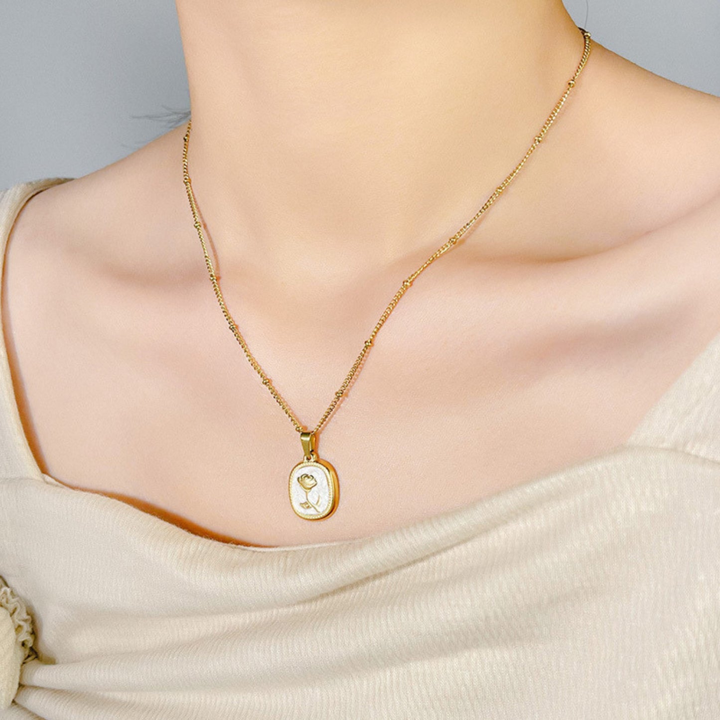 MONOZO pendant necklace chain for women girls Love anti tarnish stainless steel 18k gold plated stylish Neck Chain | Modern Design | Birthday Anniversary Gift Valentine Accessorie