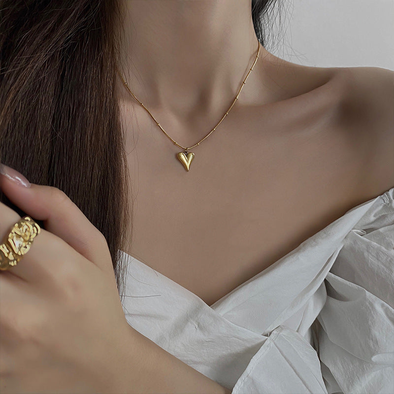 MONOZO pendant necklace chain for women girls Love anti tarnish stainless steel 18k gold plated stylish Neck Chain