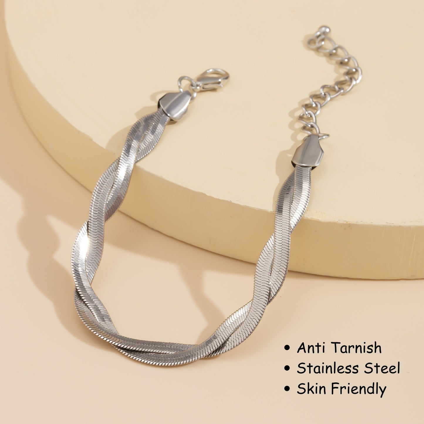 MONOZO Anti Tarnish Bracelet for Women Stylish | Stainless Steel Bracelet for female Western Chain Bracelet Girl Accessories | 18k Gold plated bracelet MONOZO Anti Tarnish Bracelet for Women Stylish | Stainless Steel Bracelet for Woman |