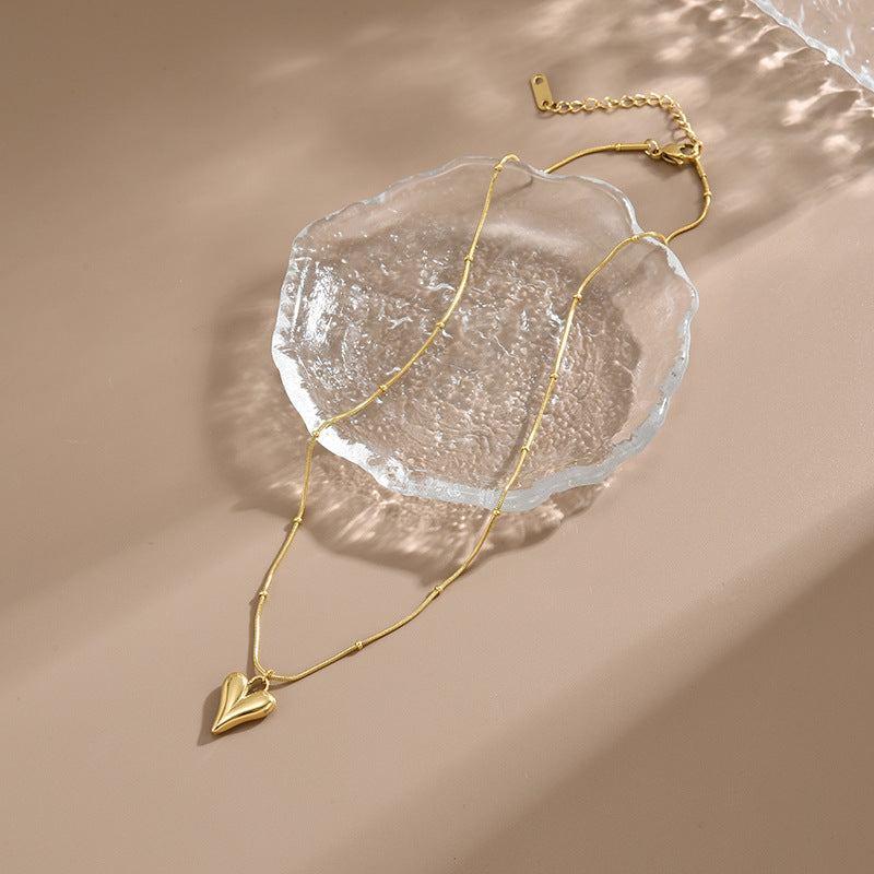 MONOZO pendant necklace chain for women girls Love anti tarnish stainless steel 18k gold plated stylish Neck Chain
