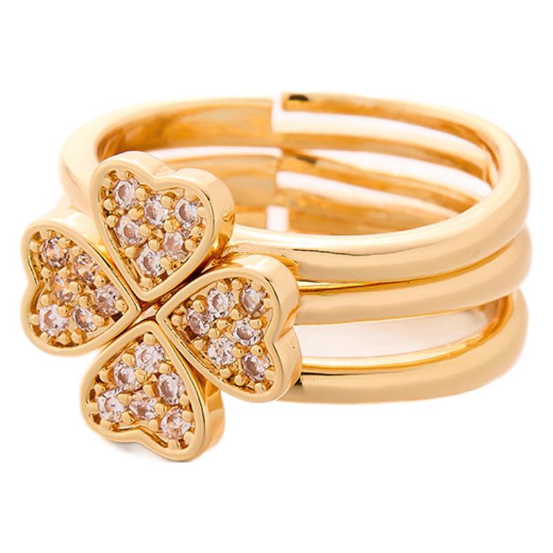 18k Gold plated Ring for WomeCubic Zirconia Copper Adjustable Finger Ring for Girls | High Quality non faded Ring | Girl Fashion Jewellery