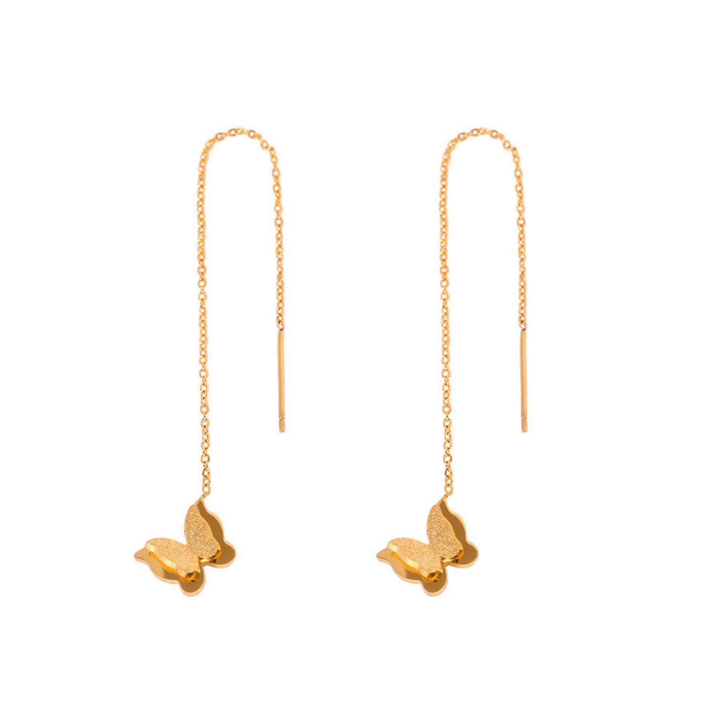 MONOZO Elegant Stainless Steel Women's Earrings—Latest Fashion 18k Gold Plated Anti Tarnish Stud Earring for Girl
