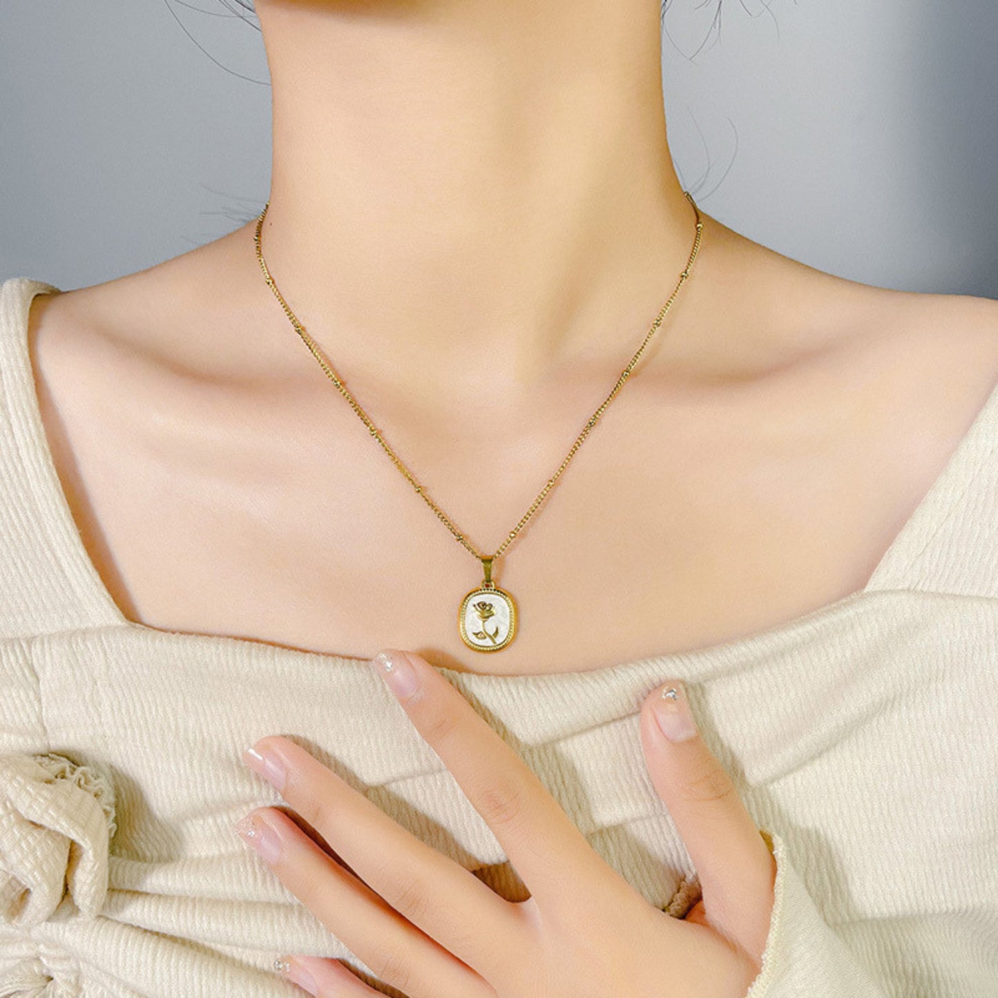 MONOZO pendant necklace chain for women girls Love anti tarnish stainless steel 18k gold plated stylish Neck Chain | Modern Design | Birthday Anniversary Gift Valentine Accessorie