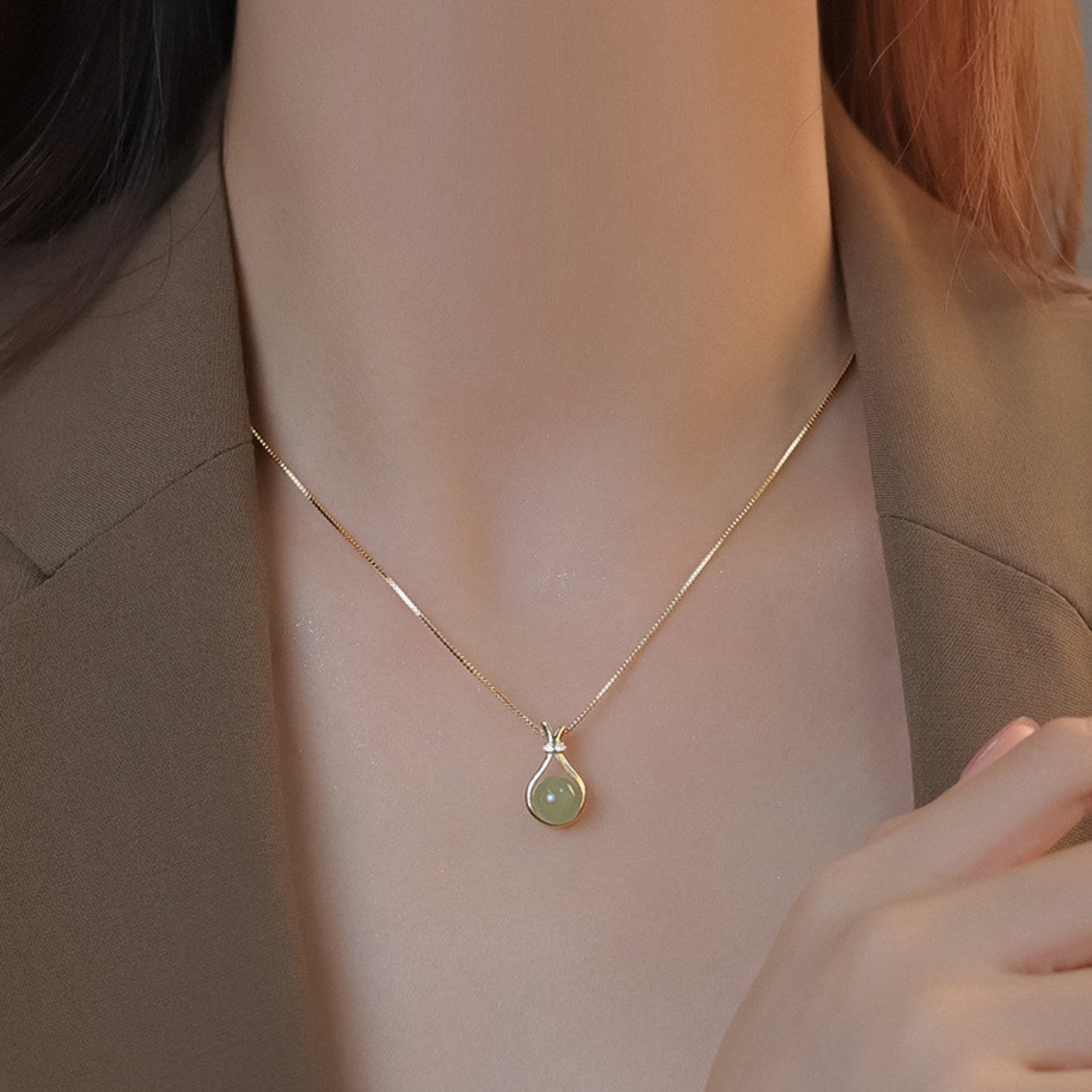 MONOZO pendant necklace chain for women girls Love anti tarnish stainless steel 18k gold plated stylish Neck Chain