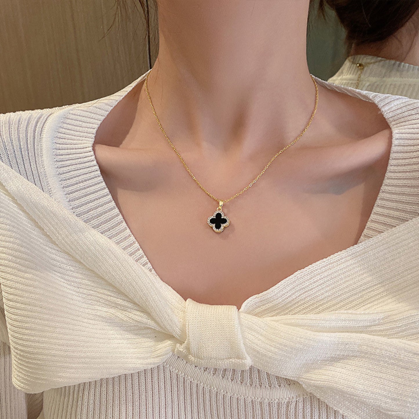 MONOZO pendant necklace chain for women girls Love anti tarnish stainless steel 18k gold plated stylish Neck Chain | Modern Design | Birthday Anniversary Gift Valentine Accessorie