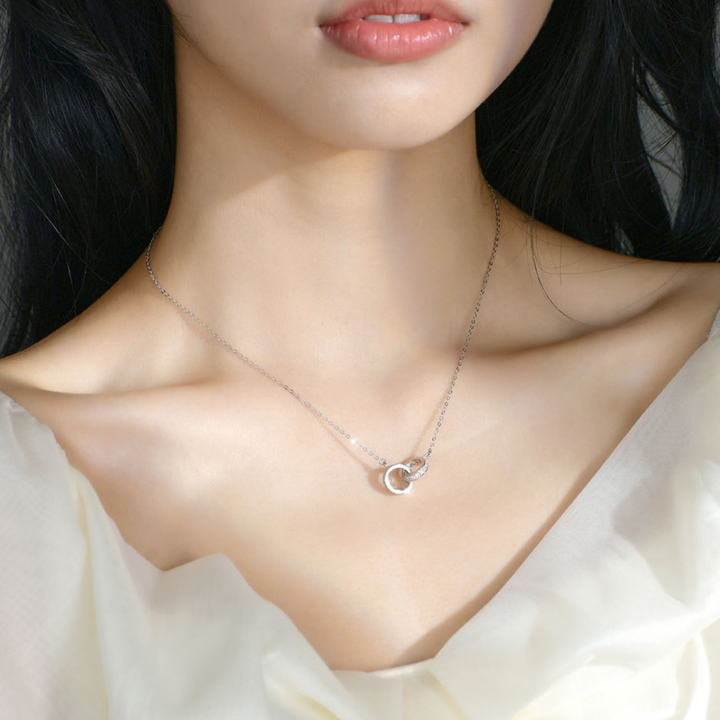 MONOZO pendant necklace chain for women girls Love anti tarnish stainless steel 18k gold plated stylish Neck Chain | Modern Design | Birthday Anniversary Gift Valentine Accessorie