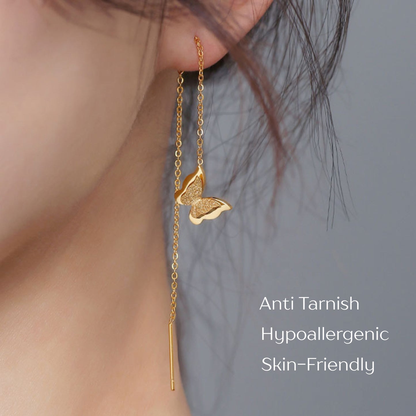 MONOZO Elegant Stainless Steel Women's Earrings—Latest Fashion 18k Gold Plated Anti Tarnish Stud Earring for Girl