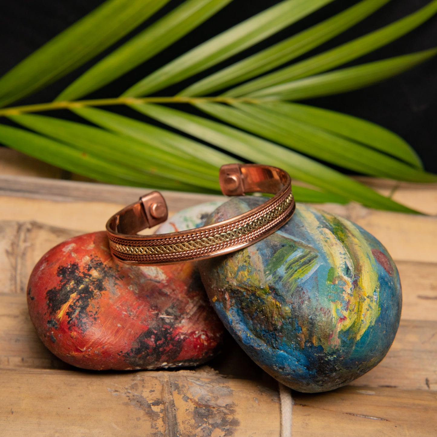 Magnetic Copper Bracelet|Copper Cuff Bracelet|Copper Bracelet for Men and Women| 2 Magnet Kada