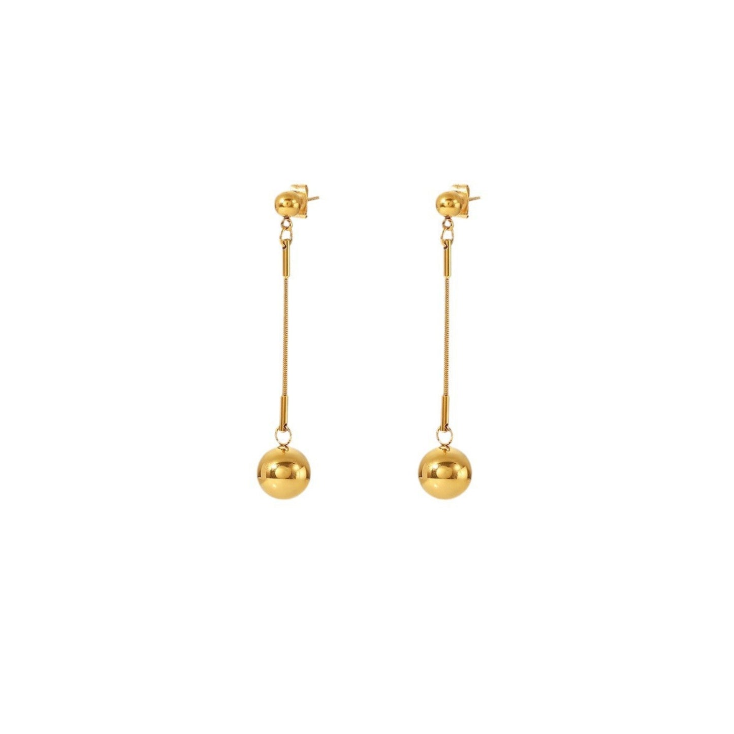 MONOZO Elegant Stainless Steel Women's Earrings—Latest Fashion 18k Gold Plated Anti Tarnish Stud Earring for Girl