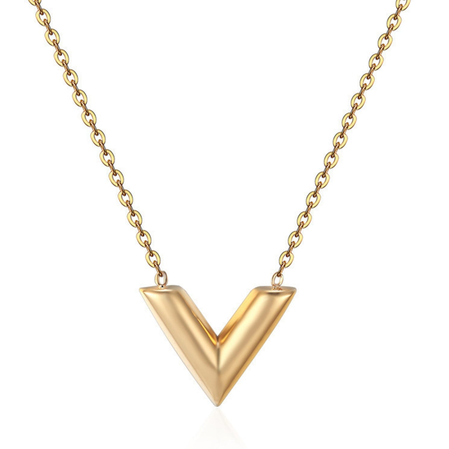 MONOZO pendant necklace chain for women girls Love anti tarnish stainless steel 18k gold plated stylish Neck Chain | Modern Design | Birthday Anniversary Gift Valentine Accessorie