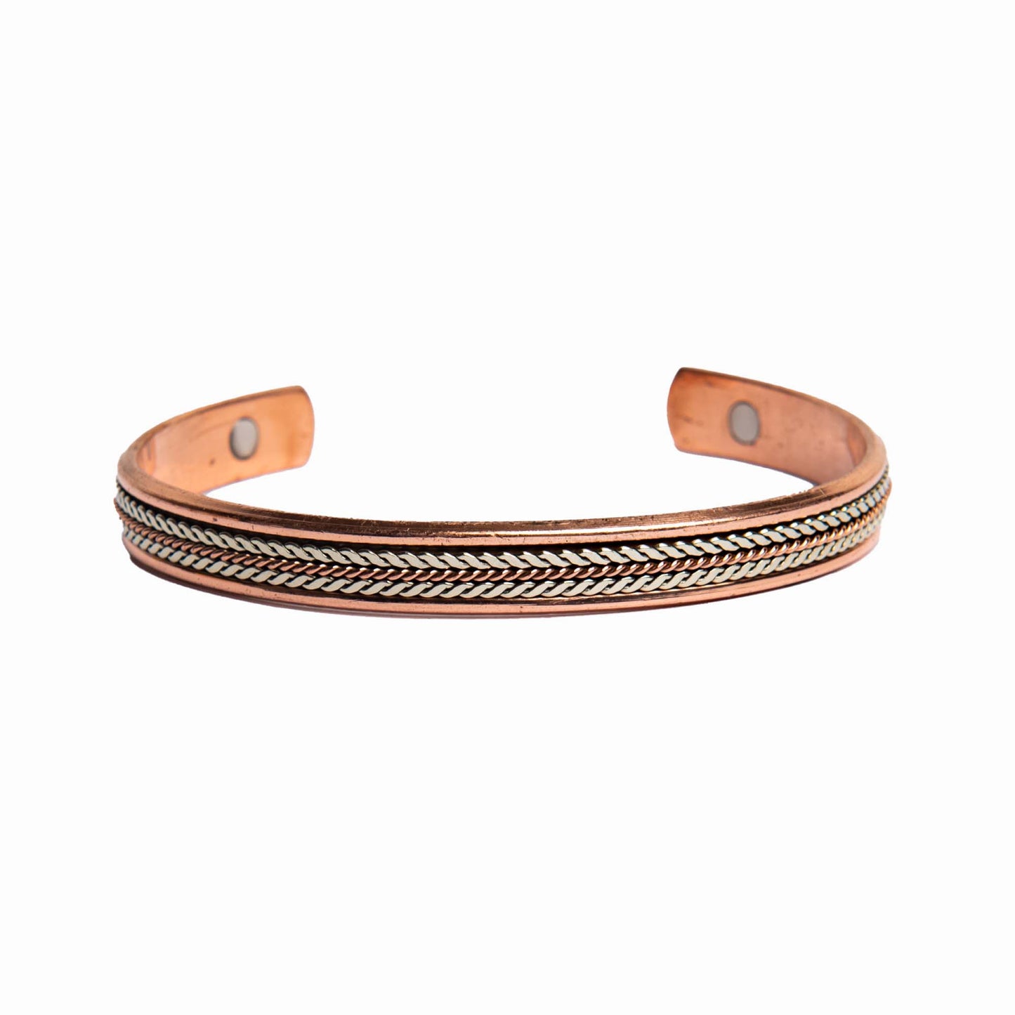 Magnetic Copper Bracelet|Copper Cuff Bracelet|Copper Bracelet for Men and Women| 2 silver magnet