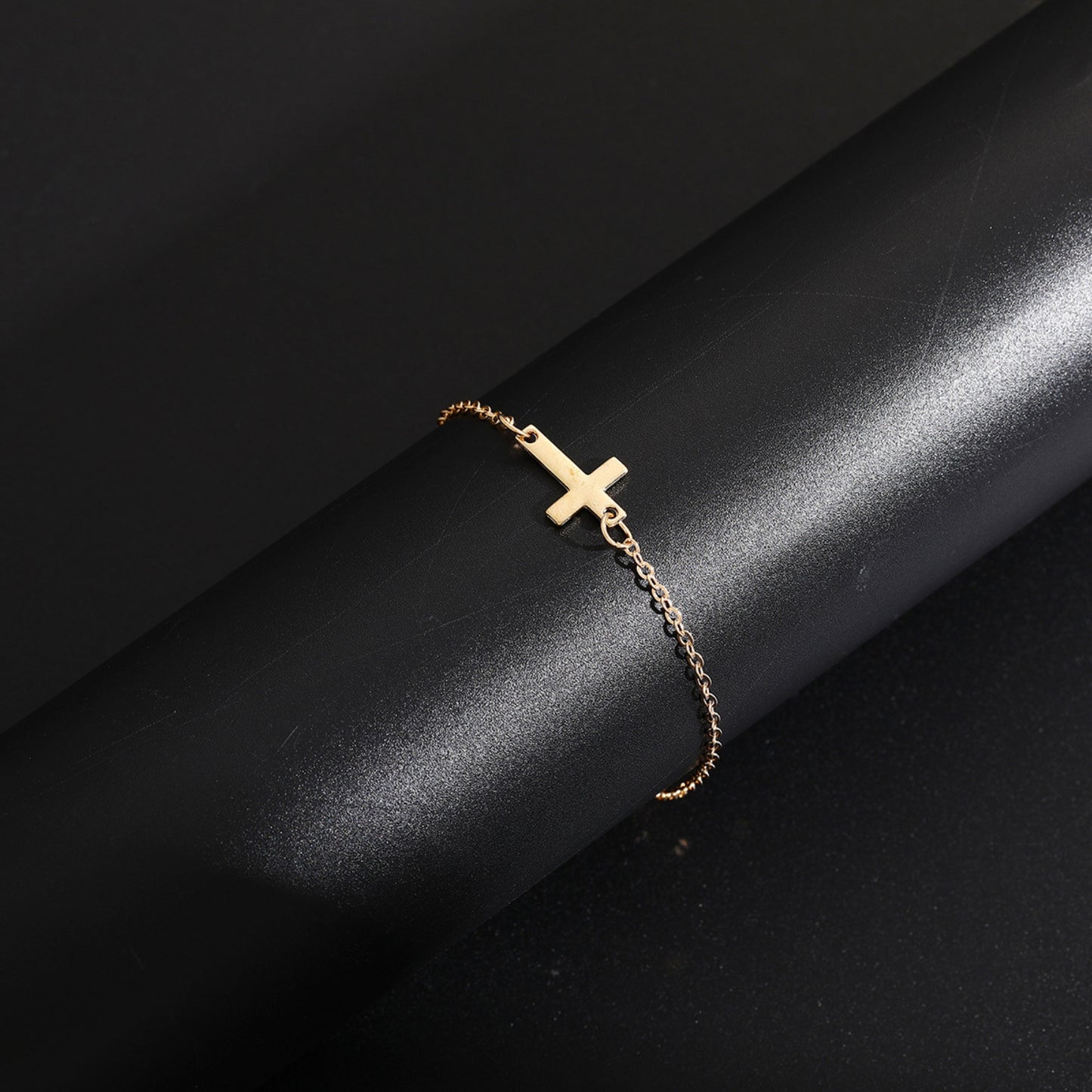 Side Cross Chain Bracelet