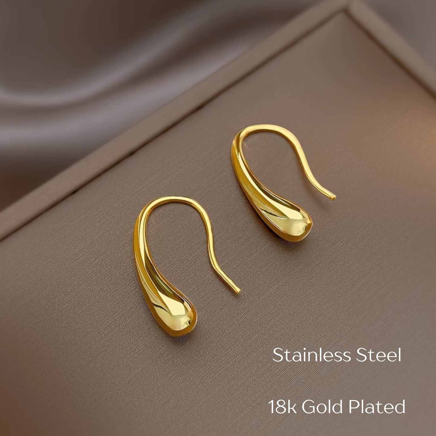 MONOZO Elegant Stainless Steel Women's Earrings—Latest Fashion 18k Gold Plated Anti Tarnish Stud Earring for Girl
