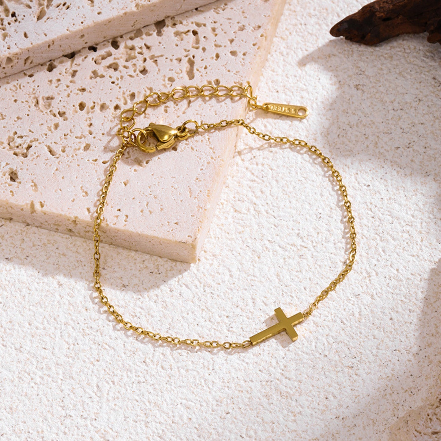 Side Cross Chain Bracelet