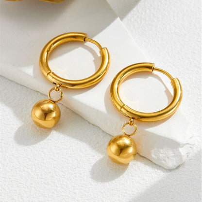 Bead Ring Hoop Earring
