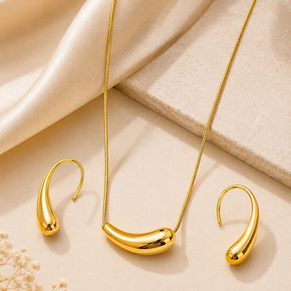 Eggplant Necklace with Earring Jewellery Set