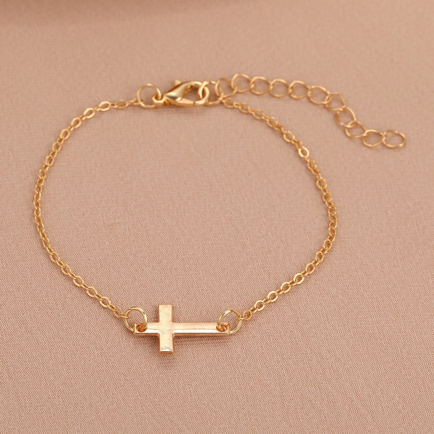 Side Cross Chain Bracelet
