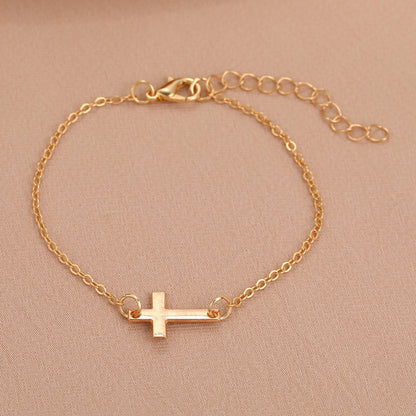 Side Cross Chain Bracelet