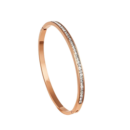 Rose Gold Stone Studded Bangle