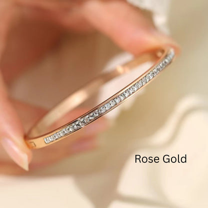Rose Gold Stone Studded Bangle
