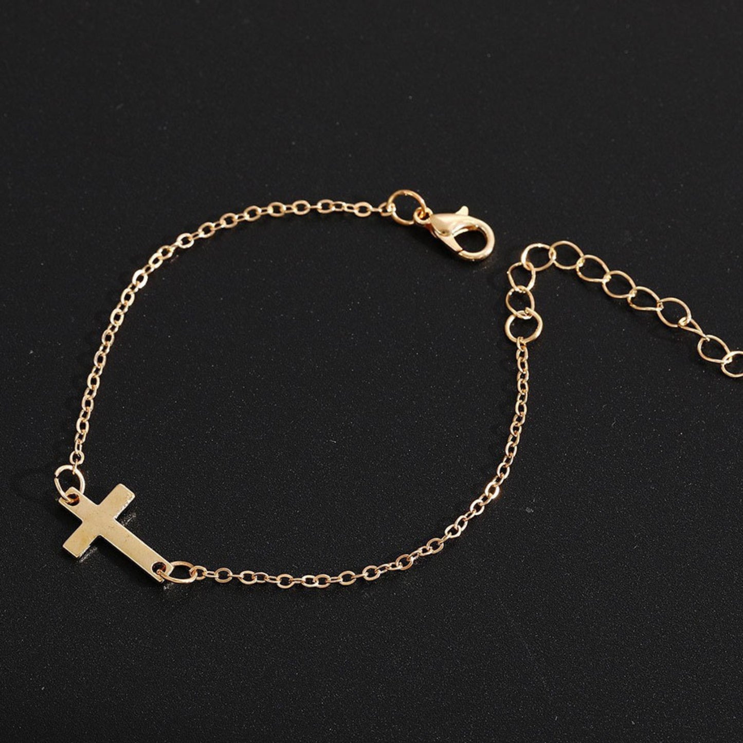 Side Cross Chain Bracelet