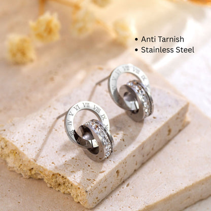 Roman Number Stud Earring (Gold/Silver/Rose Gold)