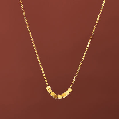 Small Cubes Chain Necklace