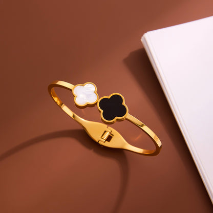 Clover Cuff Bracelet (Gold/Silver)