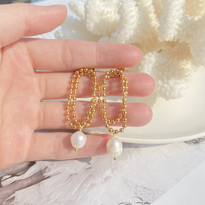 Double Layer Pearl Earrings