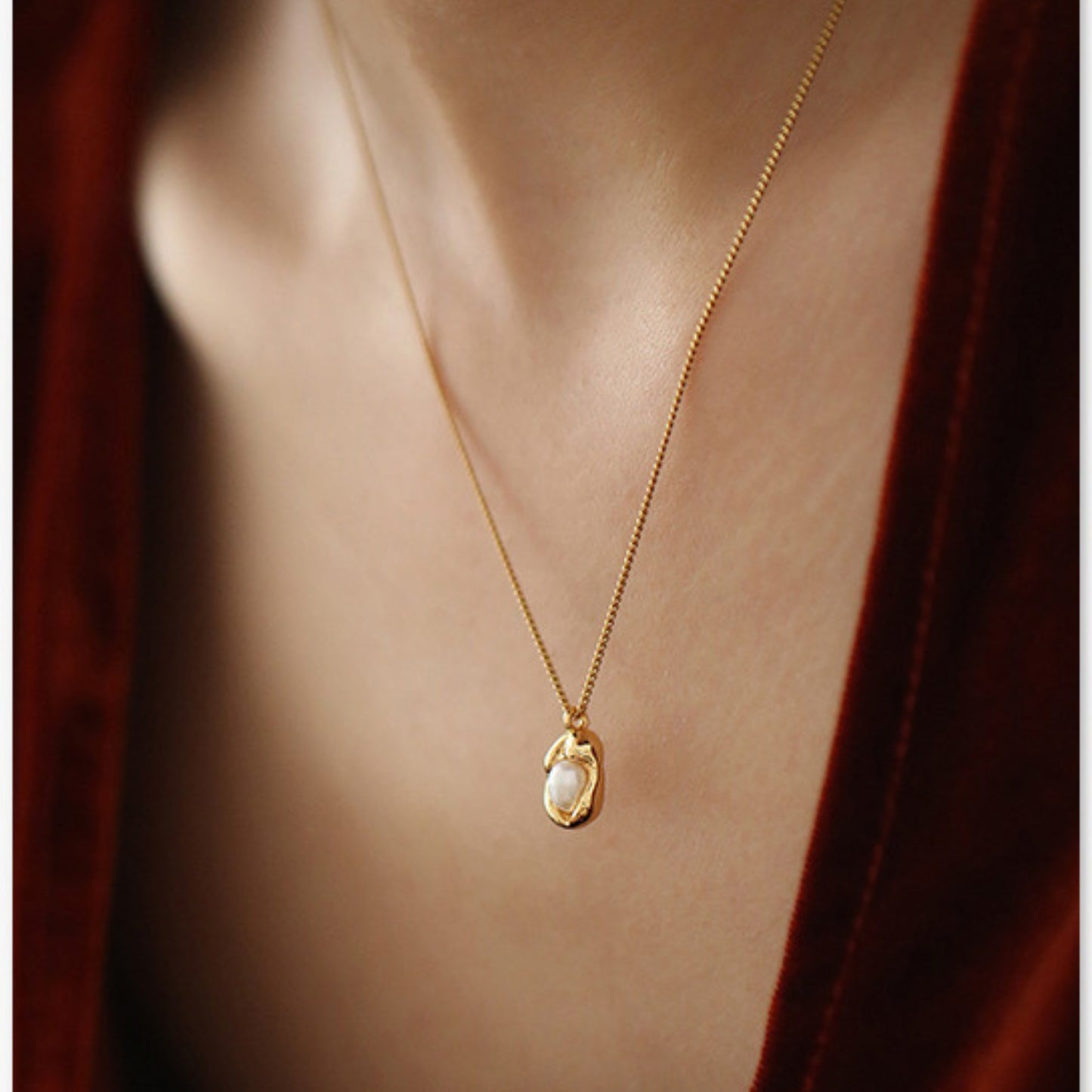 MONOZO pendant necklace chain for women girls Love anti tarnish stainless steel 18k gold plated stylish Neck Chain | Modern Design | Birthday Anniversary Gift Valentine Accessories