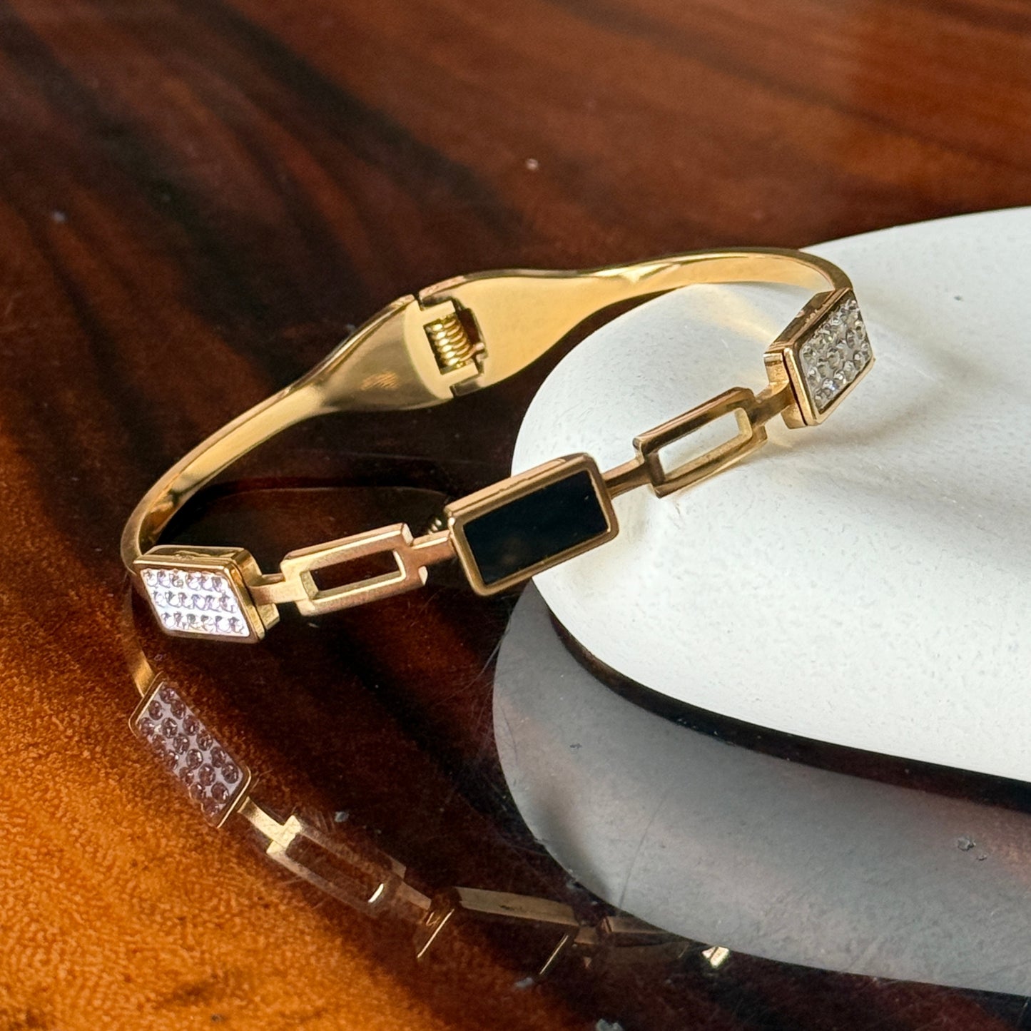 Black Stone Diamond Bracelet