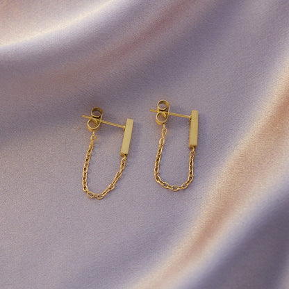 Bar Chain Dangle Earring