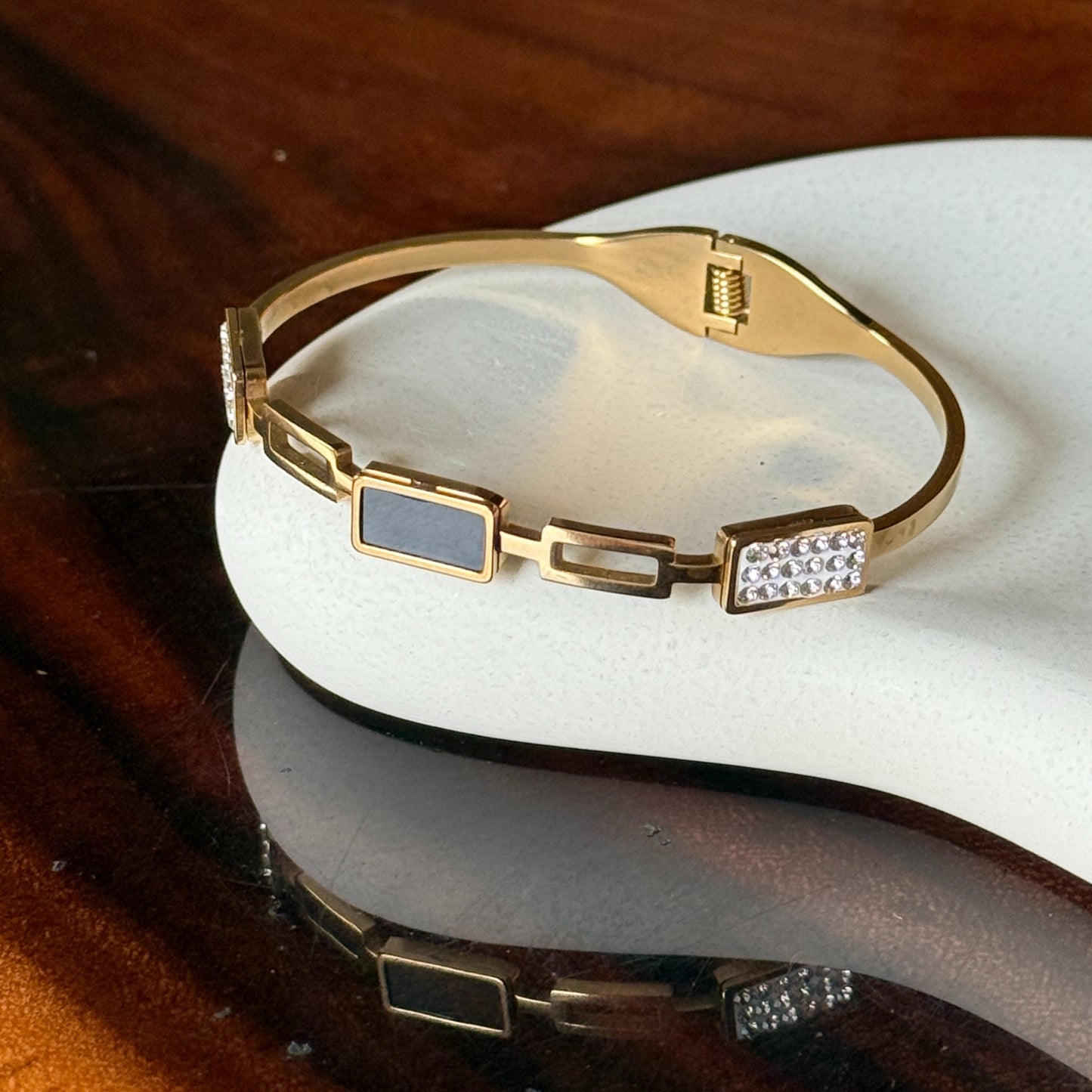 Black Stone Diamond Bracelet