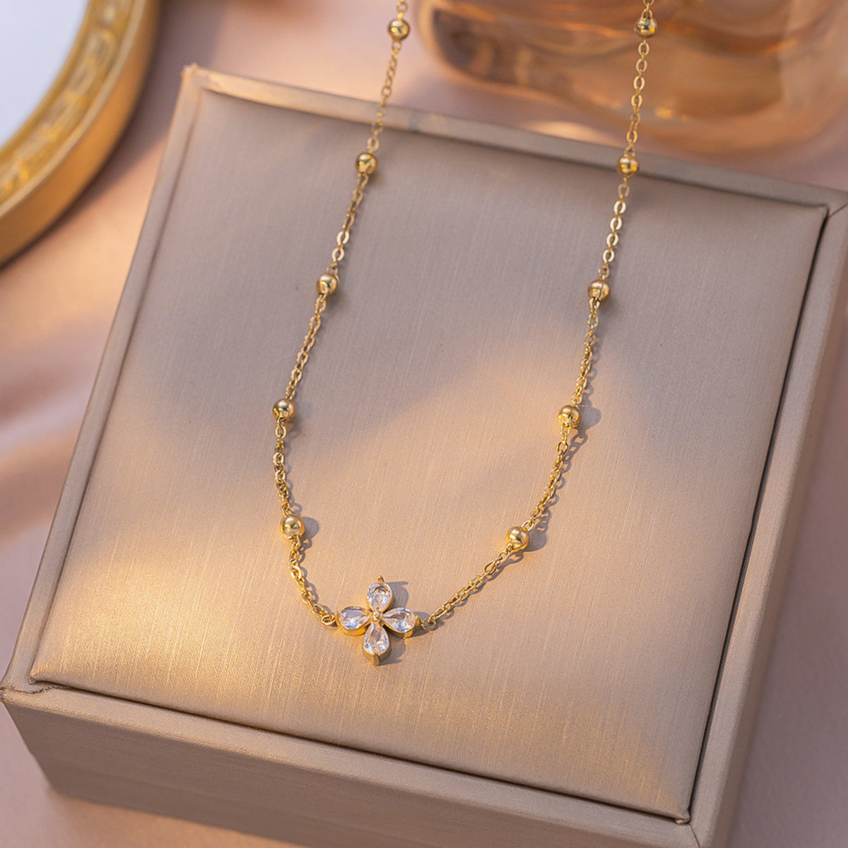Clove Diamond Pendant Necklace