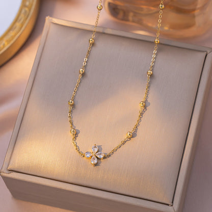 Clove Diamond Pendant Necklace