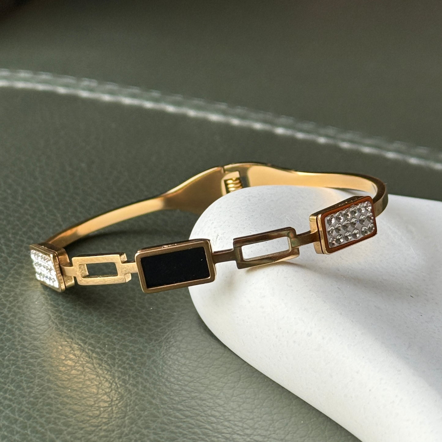 Black Stone Diamond Bracelet