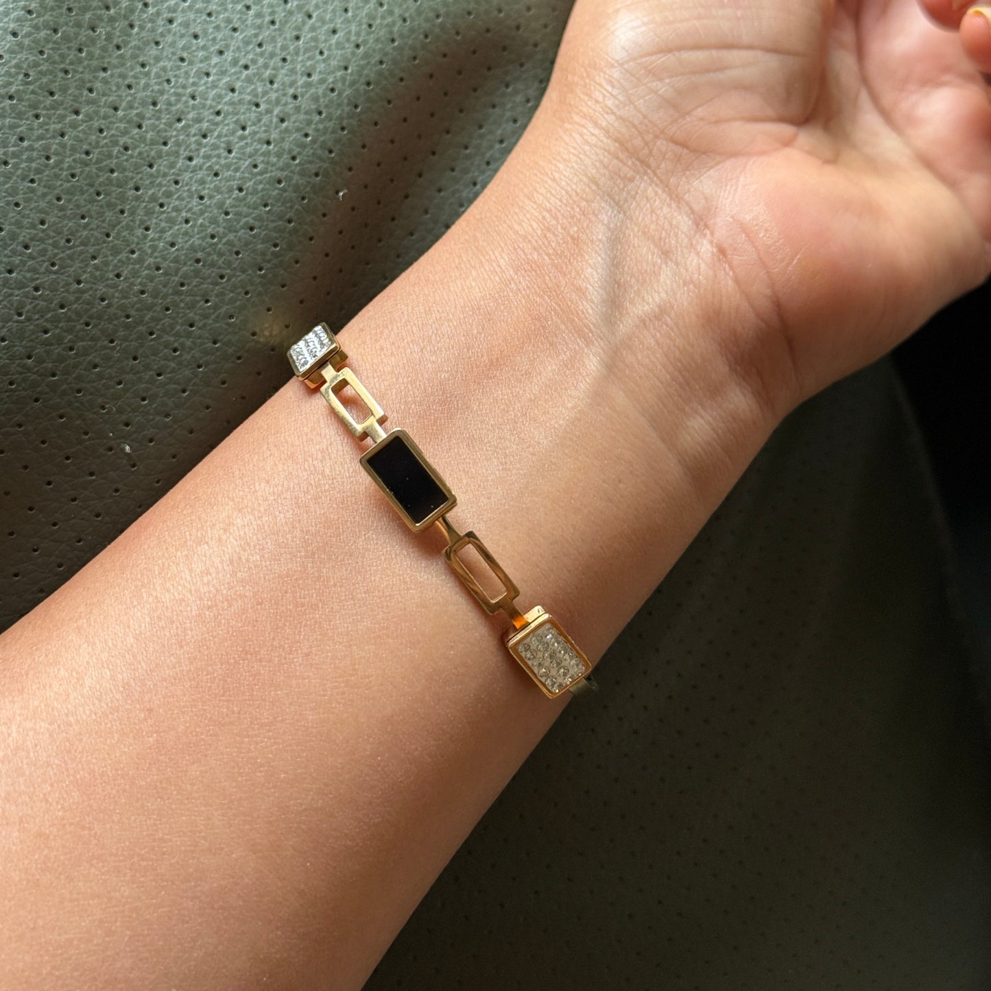 Black Stone Diamond Bracelet