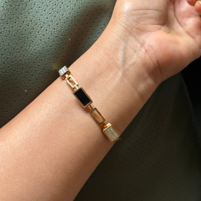 Black Stone Diamond Bracelet