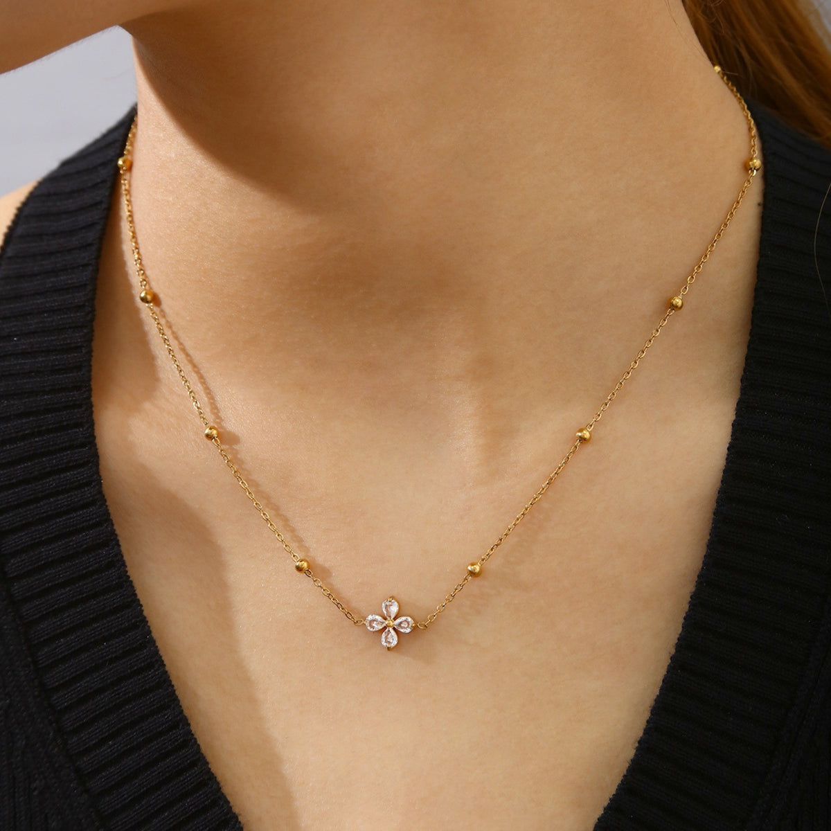 Clove Diamond Pendant Necklace
