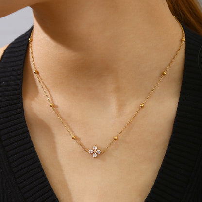 Clove Diamond Pendant Necklace