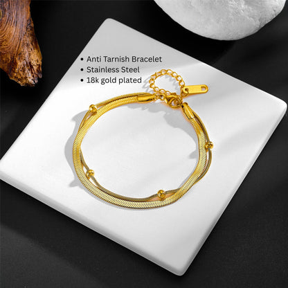 2 Layer Bead Chain Bracelet