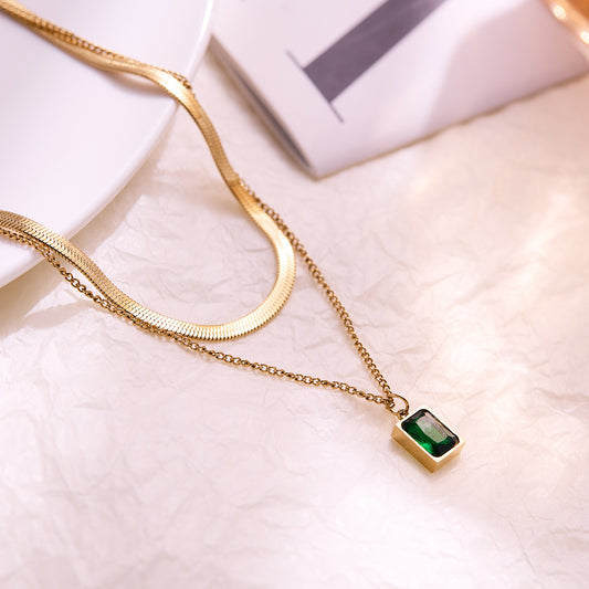 MONOZO pendant necklace chain for women girls Love anti tarnish stainless steel 18k gold plated stylish Neck Chain | Modern Design | Birthday Anniversary Gift Valentine Accessories